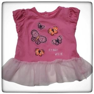 Buster Brown Pink Butterfly Tutu Shorsleeve-18M